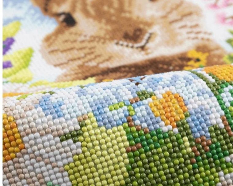 Epee, Crystal Art, plakat z mozaiką diamentową, Zając i wiosna, 35-45 cm