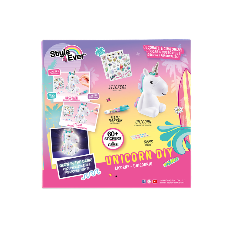 Epee, Vinyl Design, Jednorożec, skarbonka, zrób to sam, niebieska