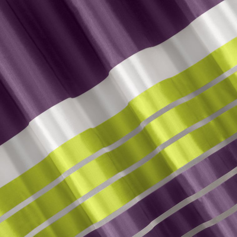 Eric, zasłona gotowa, uszyta z organtyny w pasy o delikatnym połysku, 140-250 cm