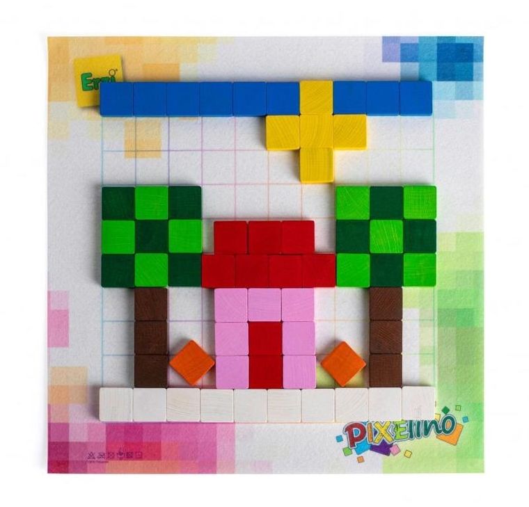 Erzi, Pixelino Maxi, układanka, drewniane klocki