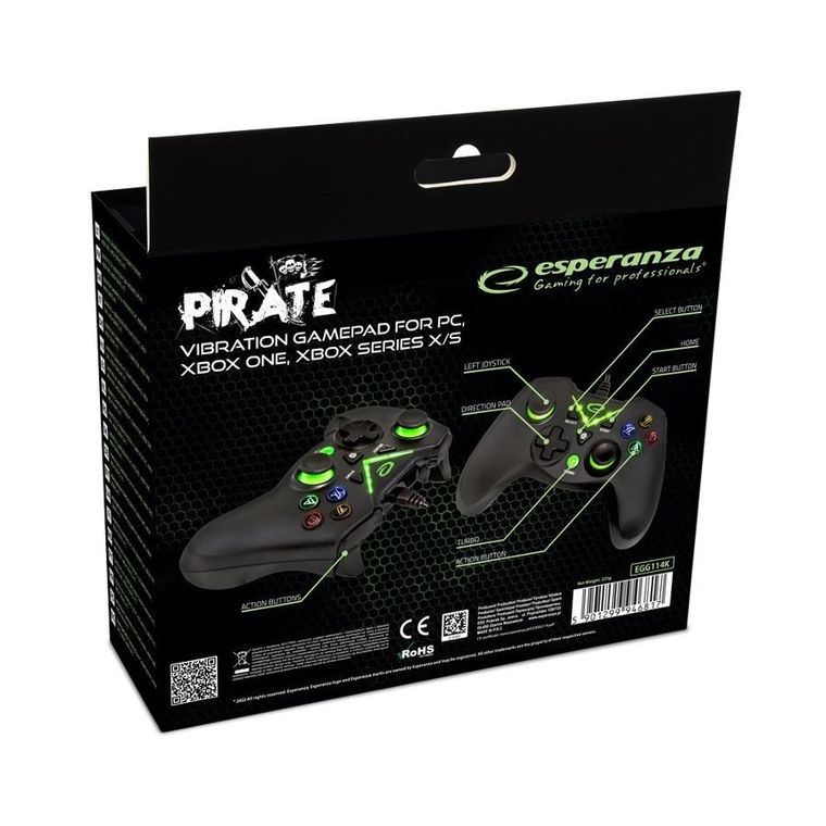 Esperanza, Gamepad Pc/xbox One/xbox Series X/s USB Pirate Egg114k