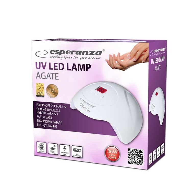 Esperanza, lampa do paznokci, UV LED Agate 36W
