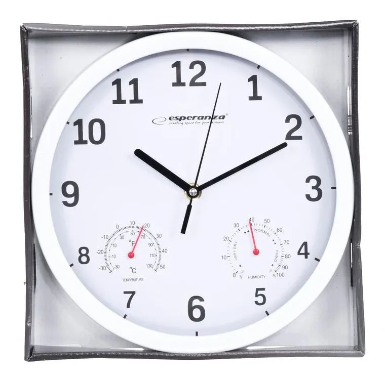 Esperanza, Lyon, zegar ścienny, czarny