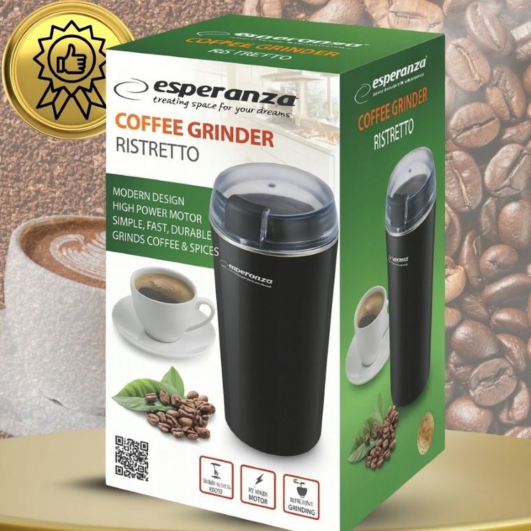 Esperanza, młynek do kawy ristretto, czarny, ekc008k