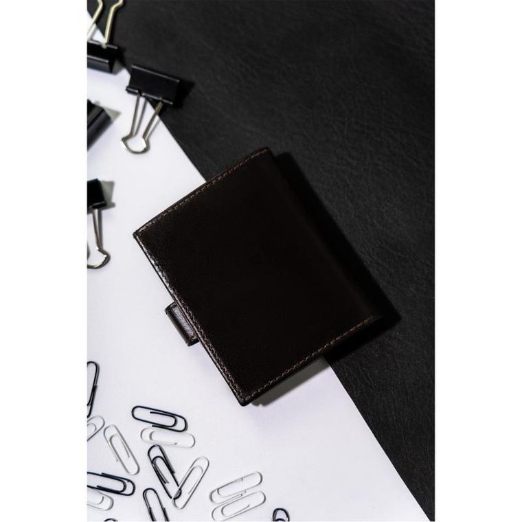 Etui na dokumenty, brązowe, skórzane, Rovicky