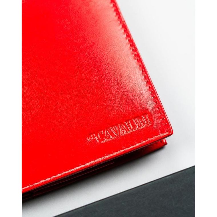 Etui na dokumenty, czerwone, skórzane, 4U Cavaldi
