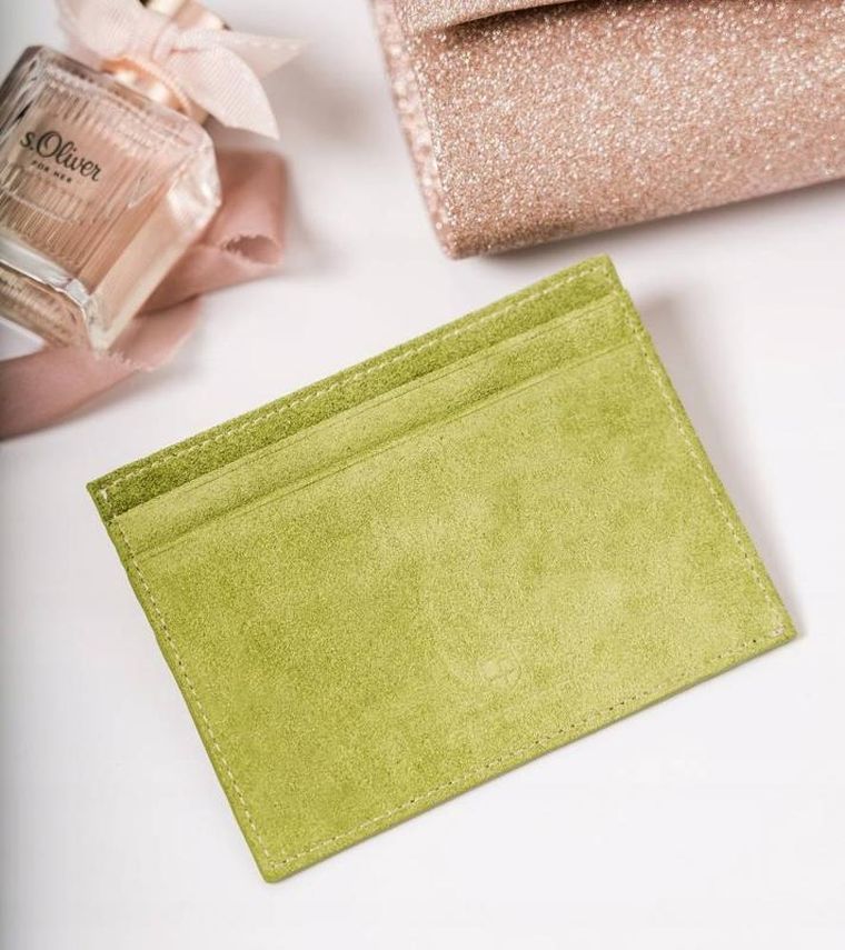 Etui na dokumenty, zielone, skórzane, Peterson