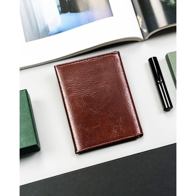 Etui na klucze, brązowe, skóra ekologiczna, 4u Cavaldi