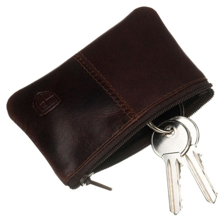 Etui na klucze, brązowe, skórzane, Peterson