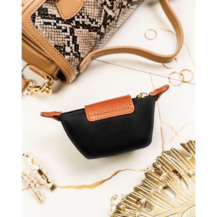 Etui na klucze, czarne, skóra ekologiczna, Peterson