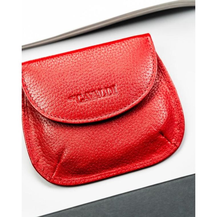 Etui na klucze, czerwone, skórzane, 4U Cavaldi