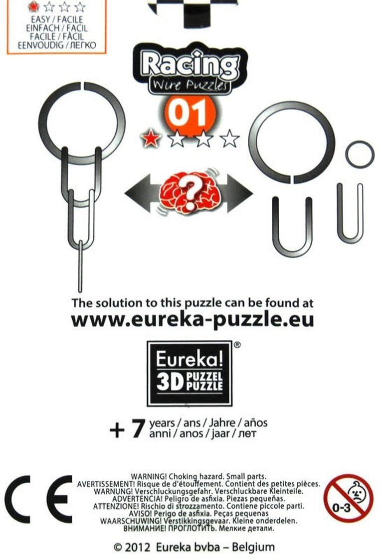 Eureka! Racing, nr 01, druciana łamigłówka, poziom 1/4