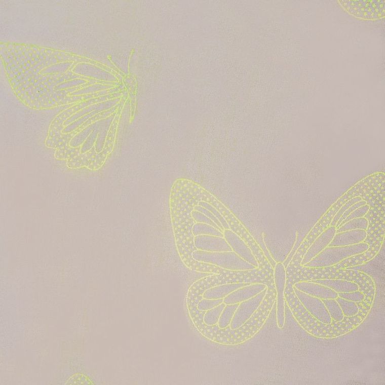 Eurofirany, Design91, Maripos, firana gotowa, z fluorescencyjnym nadrukiem w motyle, 140-250 cm