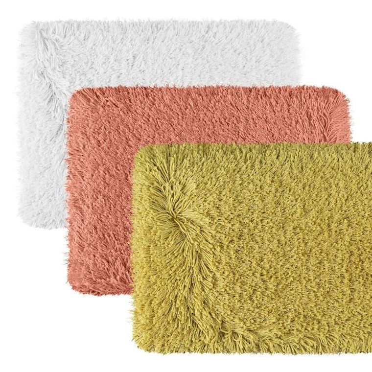 Eurofirany, dywanik łazienkowy, Celia, 50-70 cm, koralowy