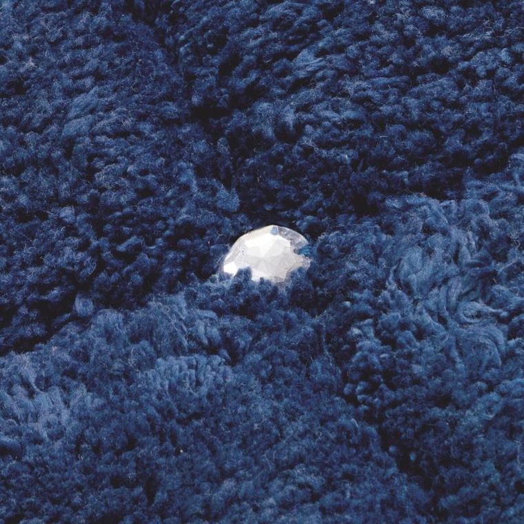 Eurofirany, dywanik łazienkowy chic, 60-90 cm, granatowy