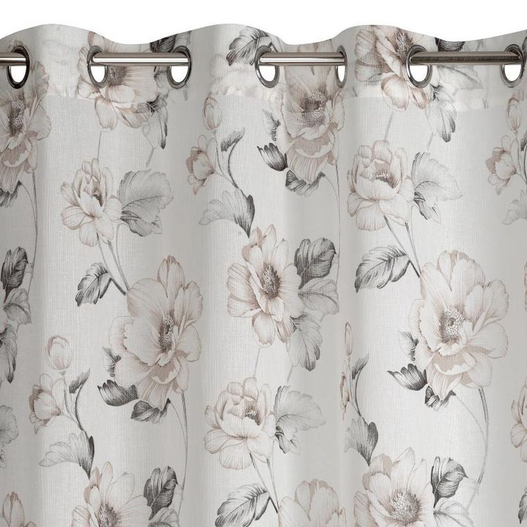 Eurofirany, firana gotowa Basala, 140-250 cm, naturalny