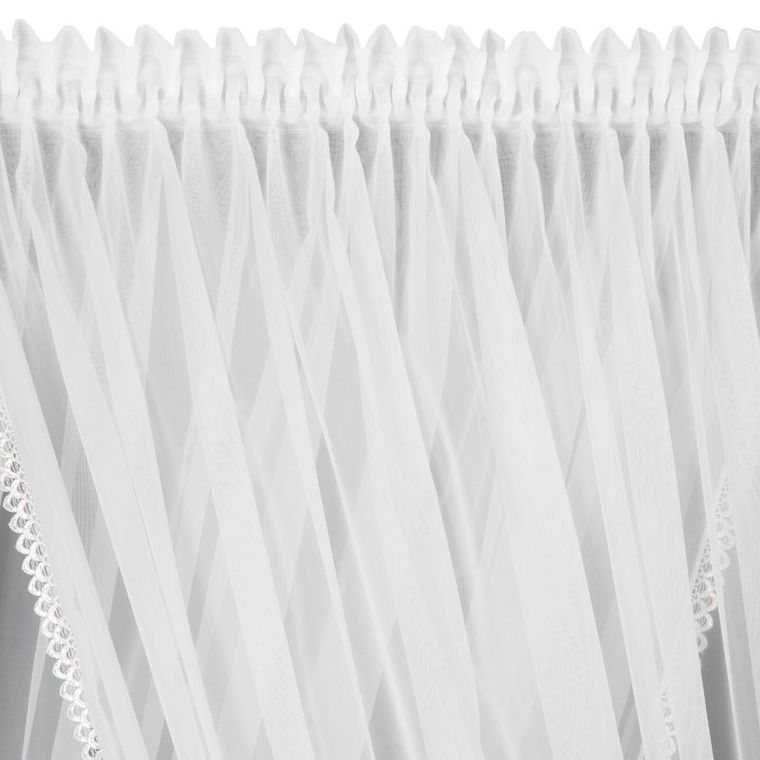 Eurofirany, firana gotowa, Caroline, na taśmie, 400-250 cm, biały