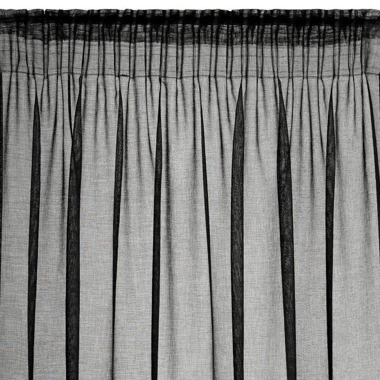 Eurofirany, firana gotowa, Dani, na taśmie, 140-250 cm, czarny