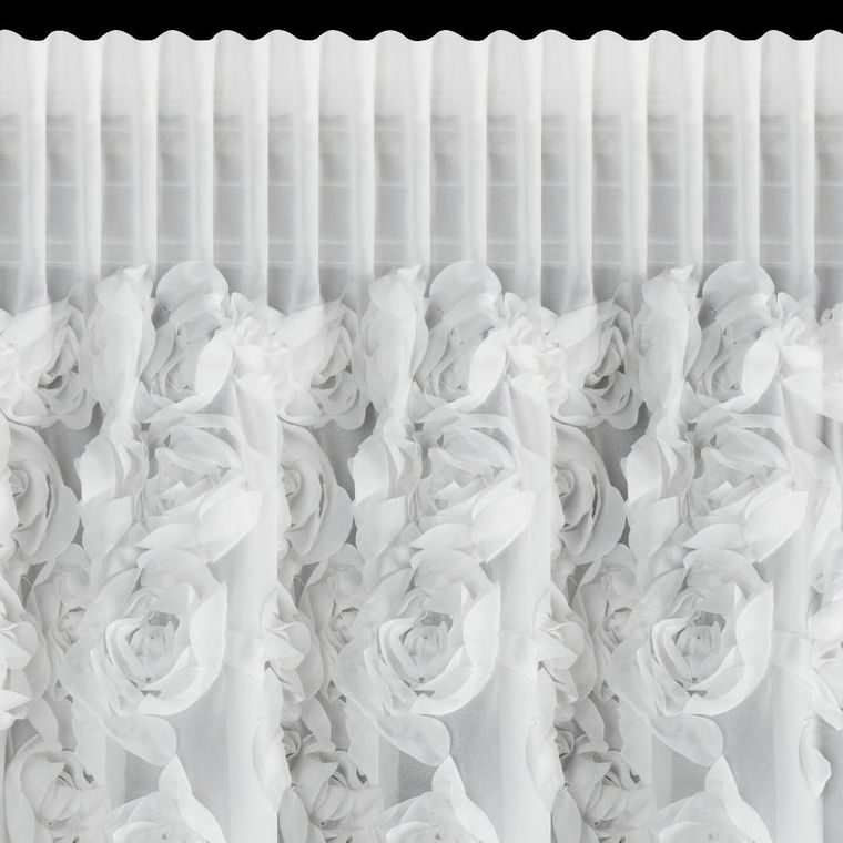 Eurofirany, firana gotowa Diana, 3 na taśmie, 350-160 cm, biały