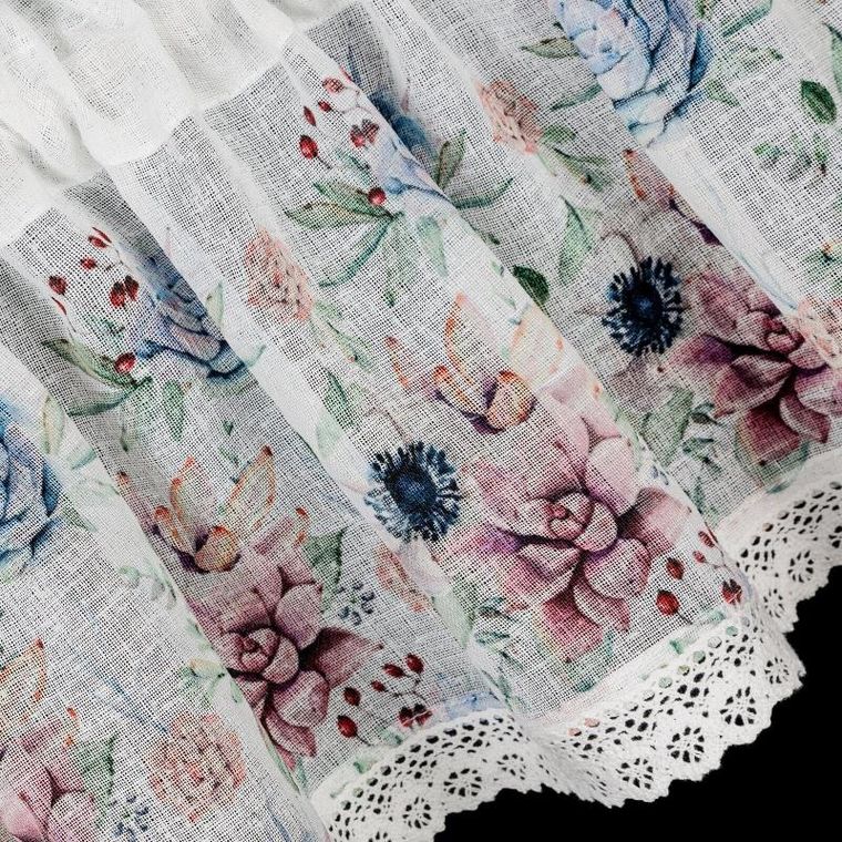 Eurofirany, firana gotowa, Dora, 150-30 cm, różowy