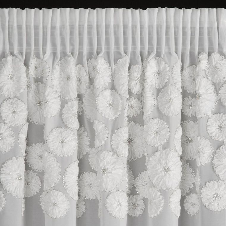 Eurofirany, firana gotowa, gisela, na taśmie, 140-270 cm, biały