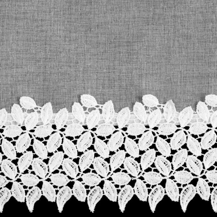 Eurofirany, firana gotowa, Hestia, na szelkach 150-70 cm, biały