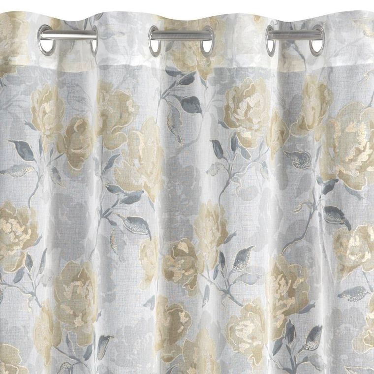 Eurofirany, firana gotowa, Inari, 140-250 cm, srebrny
