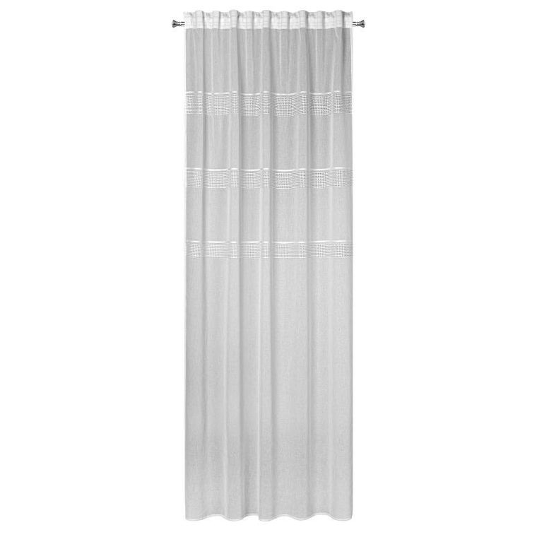 Eurofirany, firana gotowa, Ines, na taśmie, 140-270 cm, biały