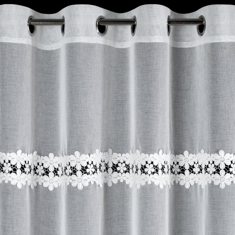 Eurofirany, firana gotowa, Kaja, 140-250 cm, biały