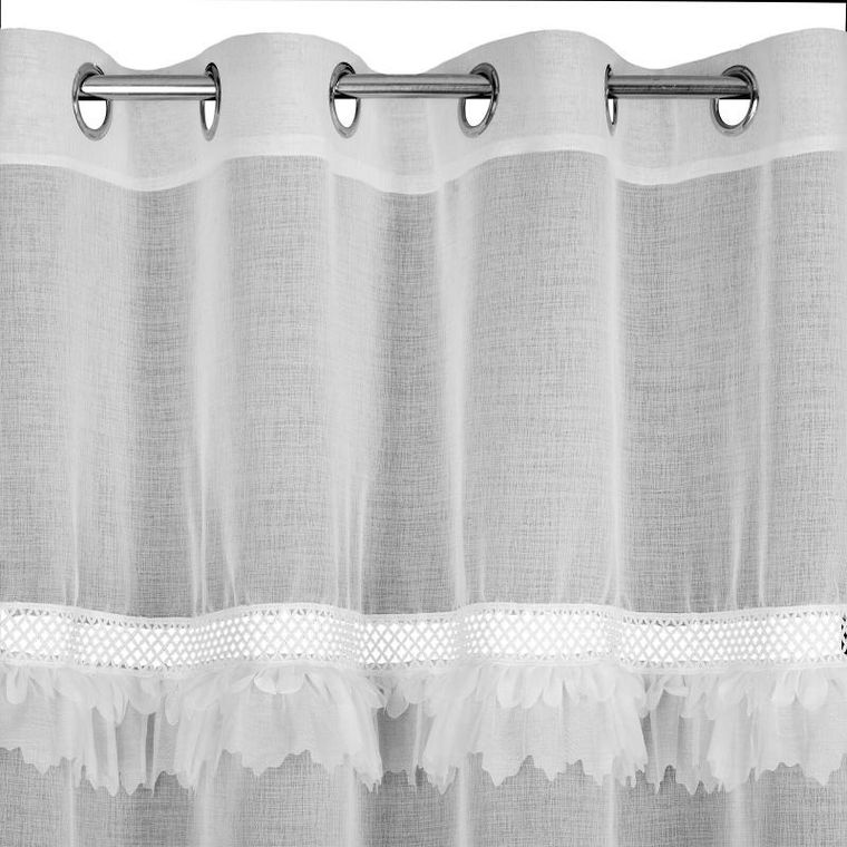 Eurofirany, firana gotowa, Kiara 140-250 cm, biały