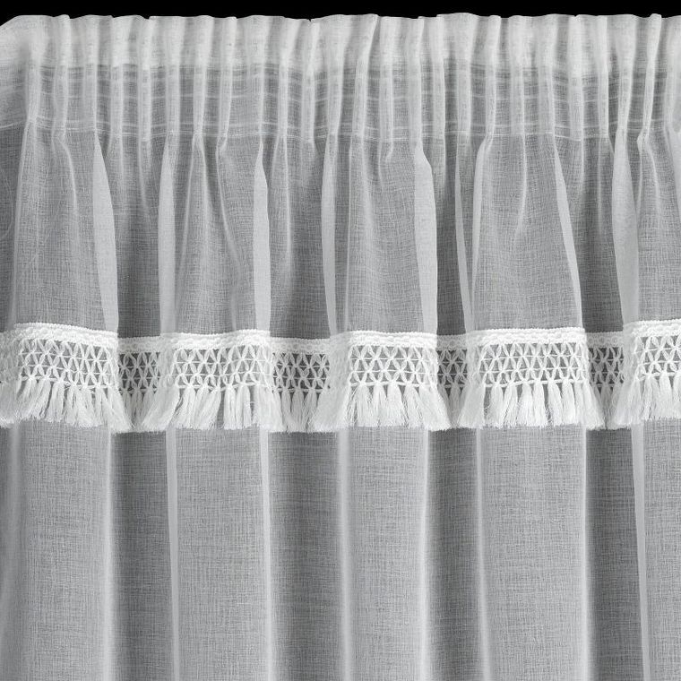 Eurofirany, firana gotowa, Kira, na taśmie, 140-270 cm, biały