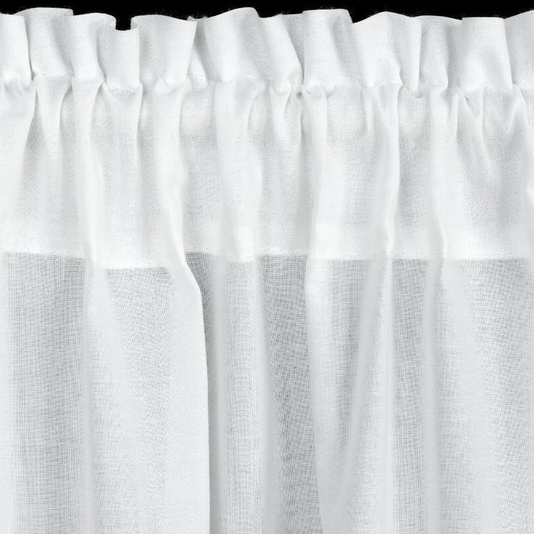 Eurofirany, firana gotowa, Lila, na taśmie, 150-70 cm, biały