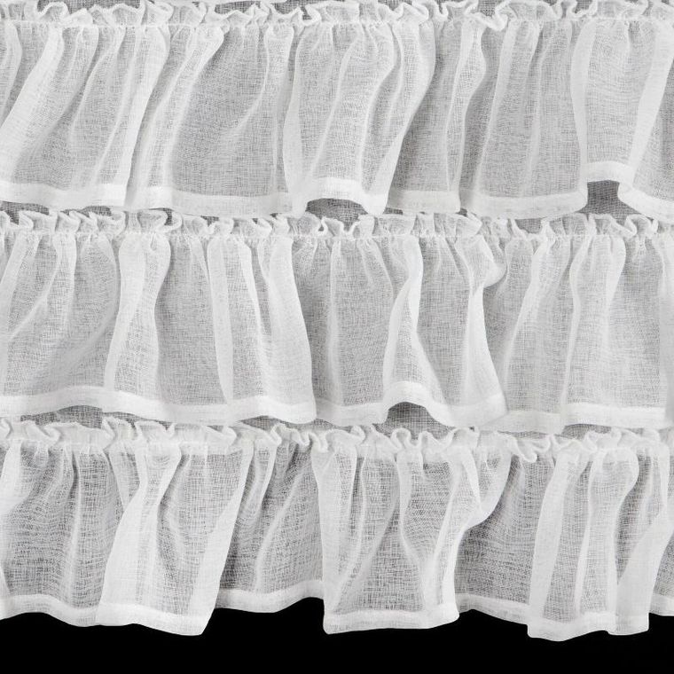 Eurofirany, firana gotowa, Lilia 1, na szelkach, 150-45 cm, biały