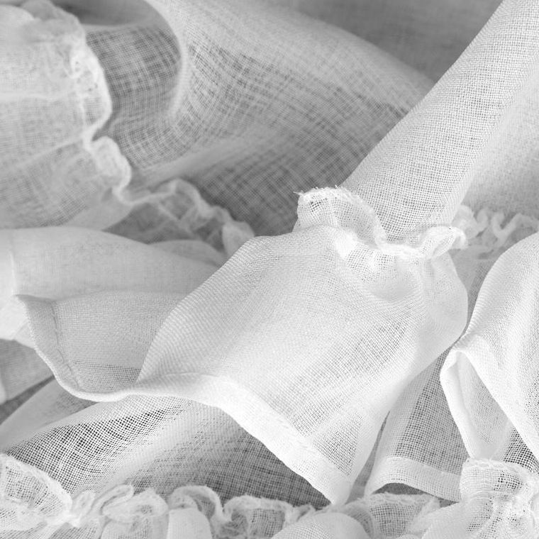 Eurofirany, firana gotowa, Lilian 2, na szelkach, 150-70 cm, biały