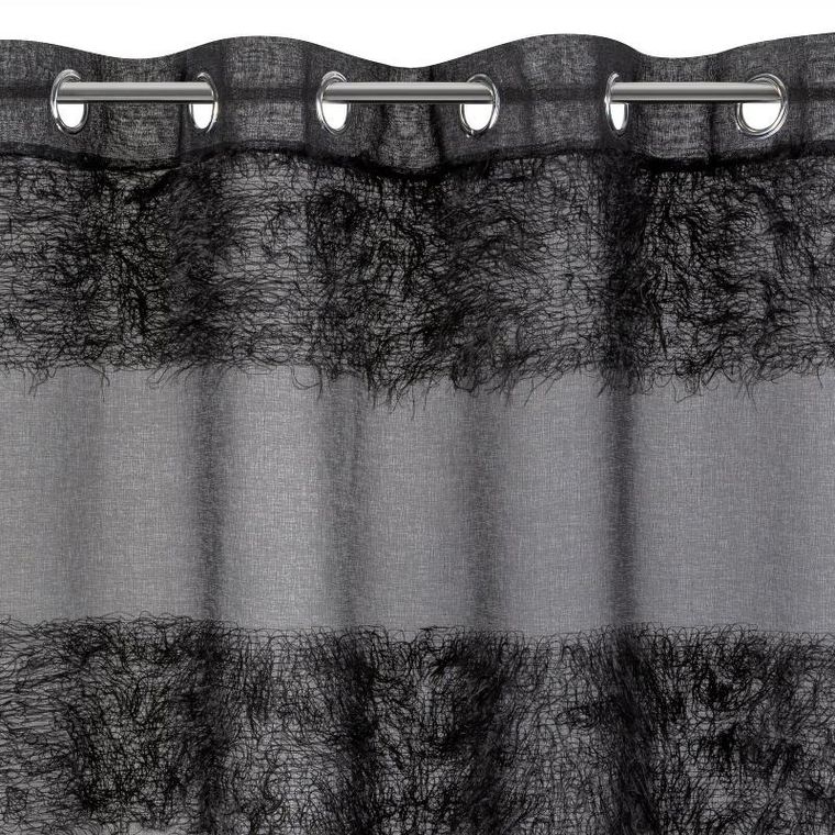 Eurofirany, firana gotowa Margaret, 140-250 cm, czarny