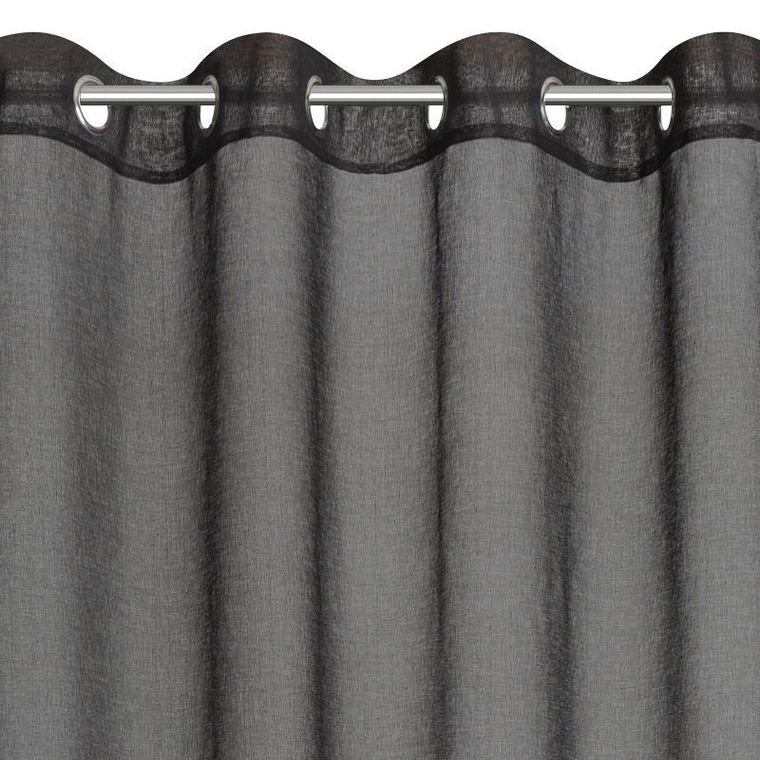 Eurofirany, firana gotowa Margaret2, 140-250 cm, czarny