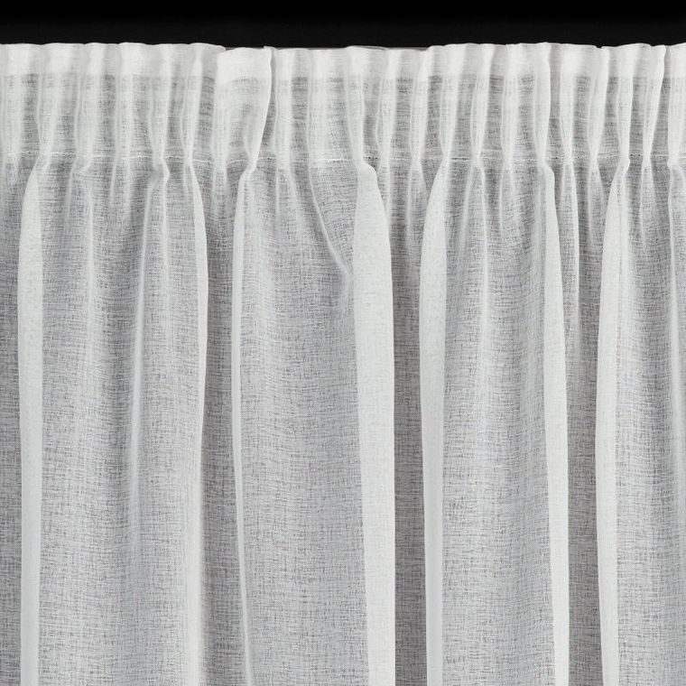 Eurofirany, firana gotowa, Melia, na taśmie, 140-270 cm, biały