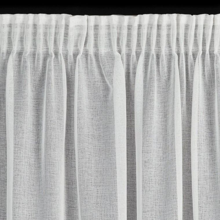 Eurofirany, firana gotowa, Melia, na taśmie, 140-270 cm, biały