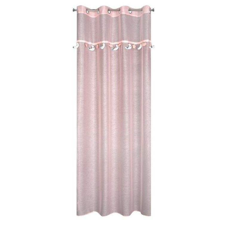 Eurofirany, firana gotowa moon, 140-250 cm, różowy