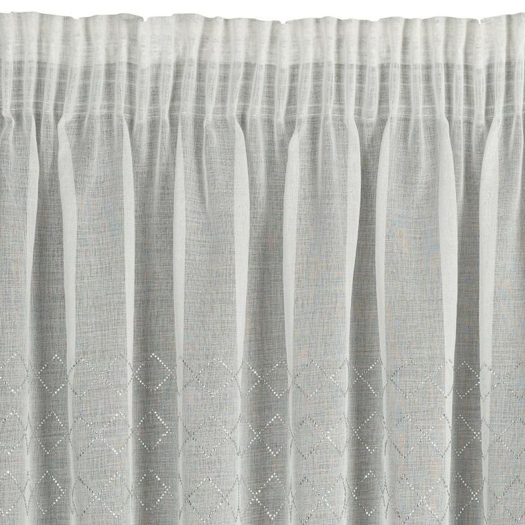 Eurofirany, firana gotowa na taśmie, Kleo, 350-145 cm, biały