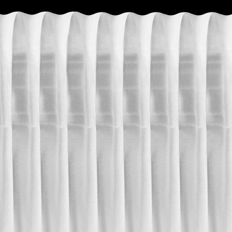 Eurofirany, firana gotowa, na taśmie, Luisa, 70-200 cm, biały