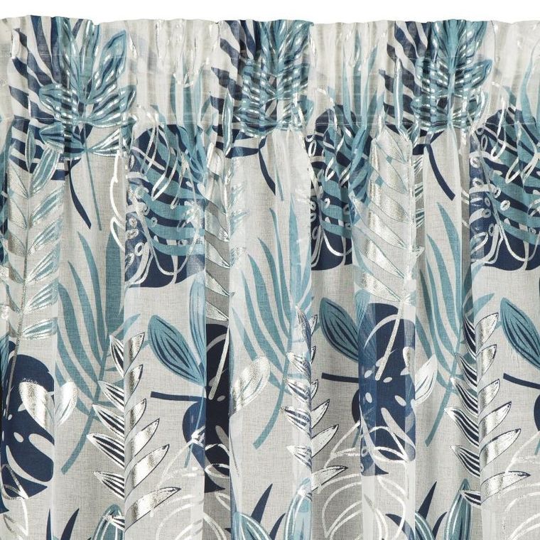 Eurofirany, firana gotowa na taśmie, Malta, granatowy