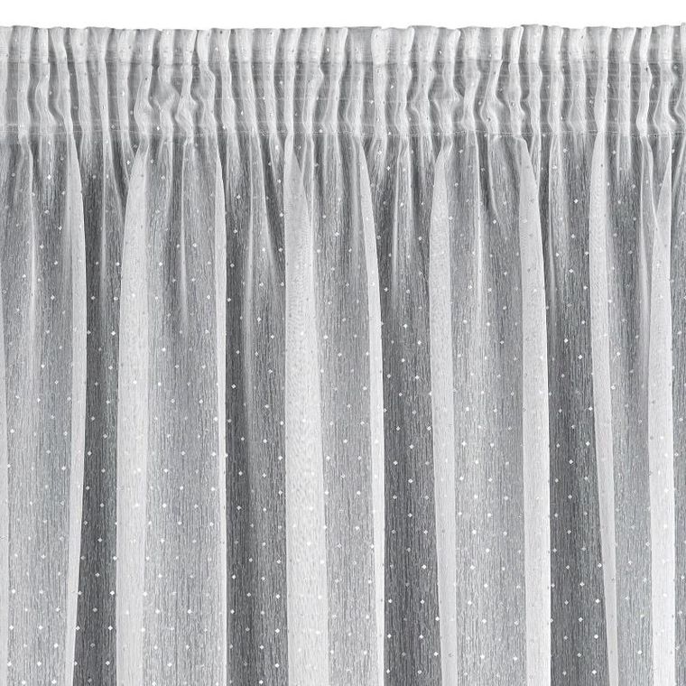 Eurofirany, firana gotowa na taśmie, Sibel, 140-270 cm, biały