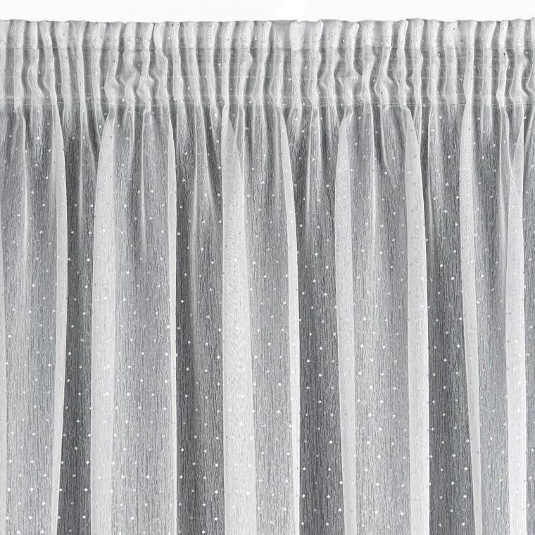 Eurofirany, firana gotowa na taśmie, Sibel, 400-250 cm, biały