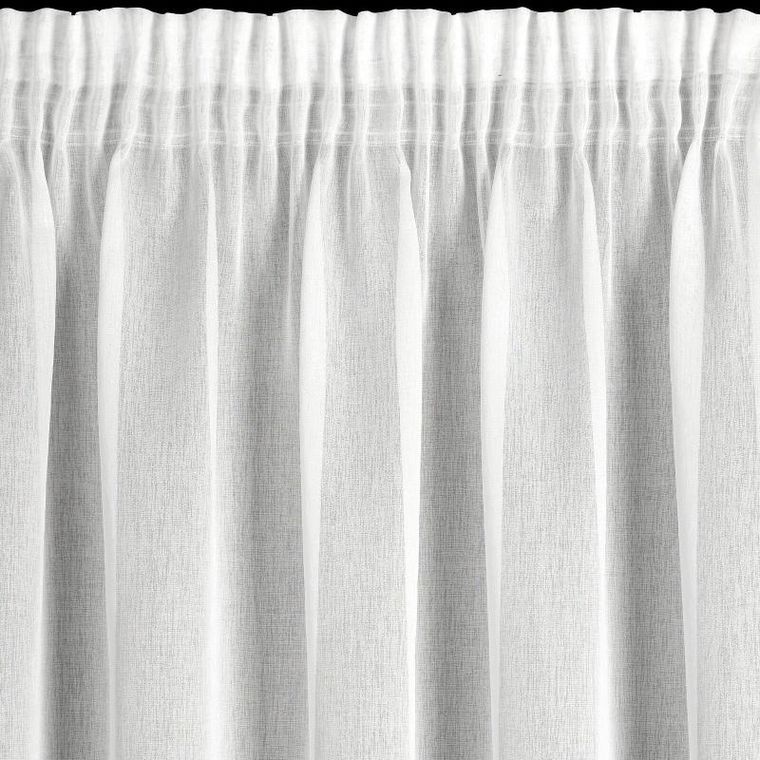 Eurofirany, firana gotowa, Olivia, na taśmie 140-270 cm, biały