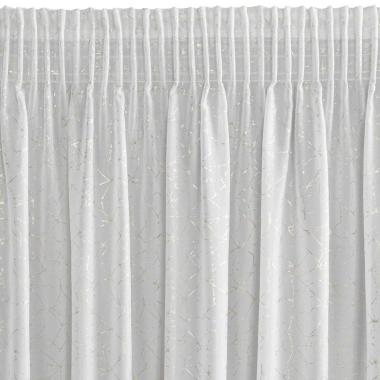 Eurofirany, firana gotowa, Roxi, na taśmie, 140-270 cm, biały