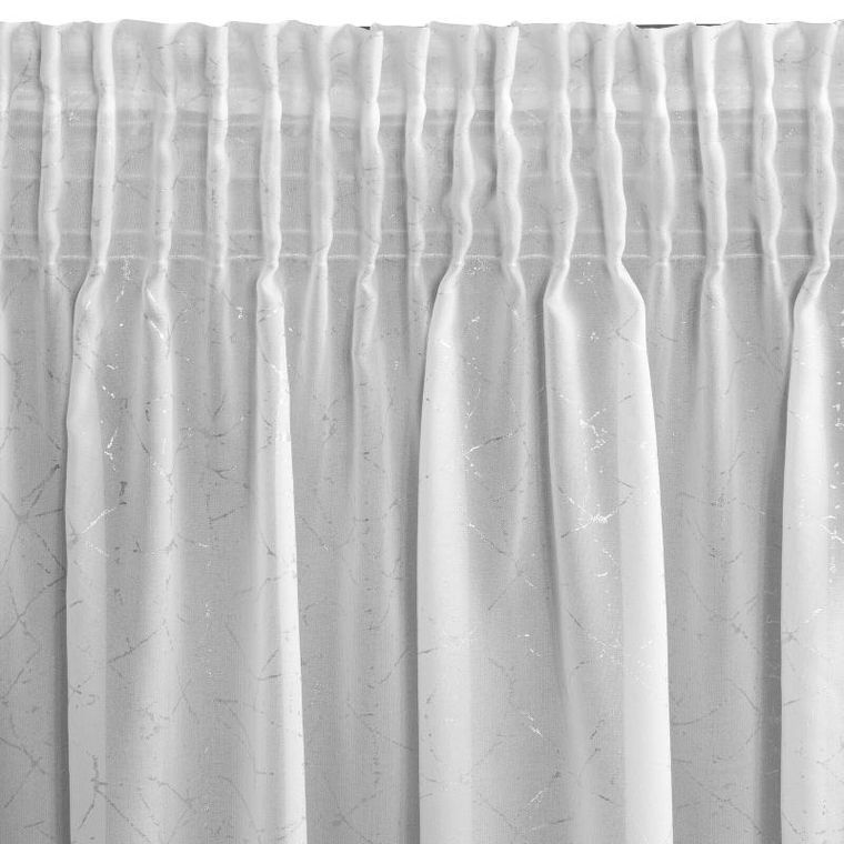 Eurofirany, firana gotowa, Roxi, na taśmie, 140-270 cm, biały