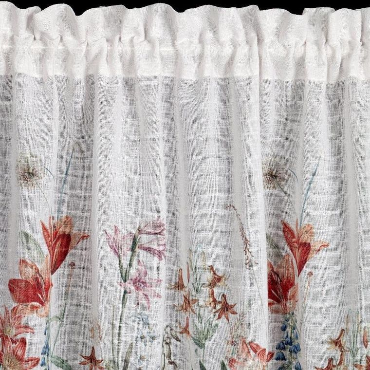 Eurofirany, firana zaciemniająca gotowa, Nemezja, na taśmie, 150-30 cm, biały