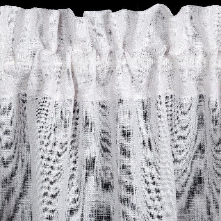 Eurofirany, firana zaciemniająca gotowa, Nemezja, na taśmie, 150-90 cm, biały