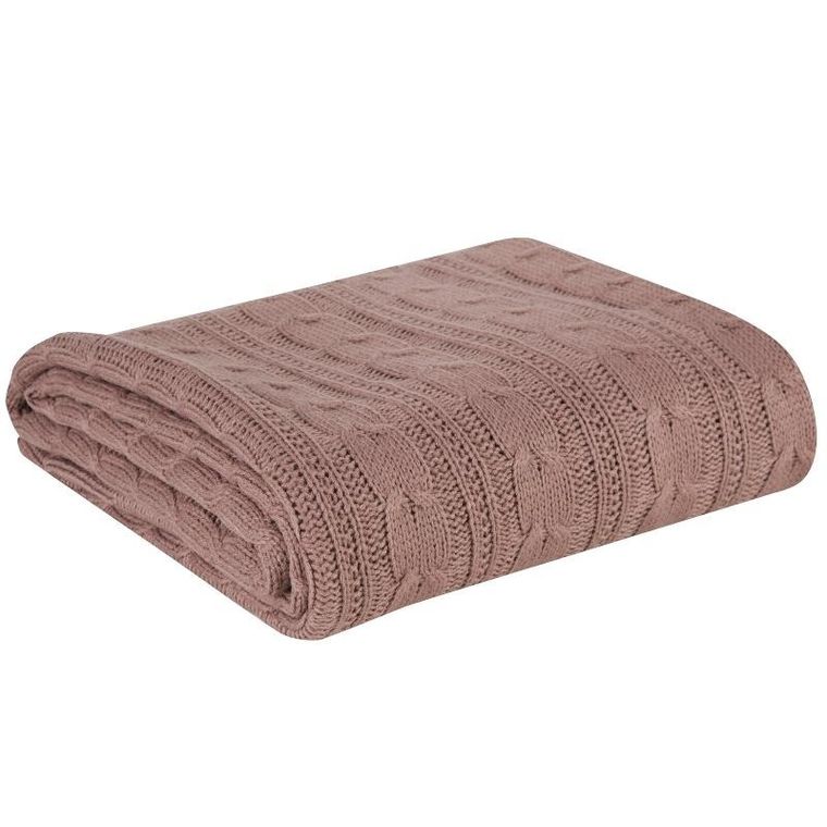 Eurofirany, koc akryl, 130-170 cm, różowy